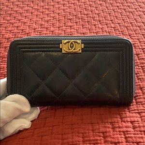 Chanel zip wallet